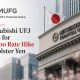 Mitsubishi UFJ Calls for Jumbo Rate Hike to Bolster Yen